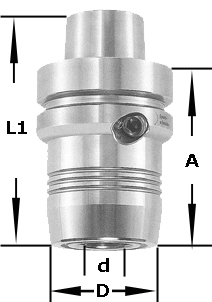 HSK 63F Hydro-Spannfutter ps-System d=25mm