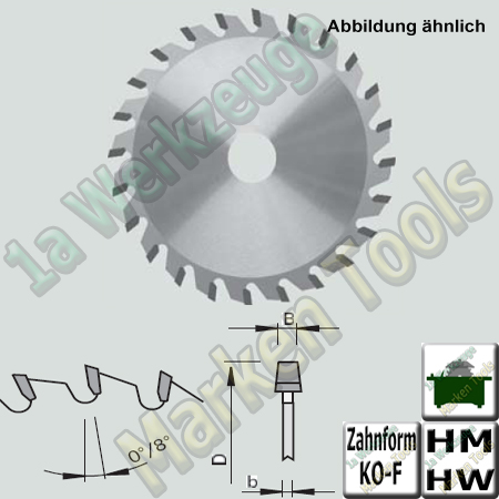 HM HW Vorritz - Sägeblatt Ø 125mm x4,5-5,25x3,2xØ 45 Z=24 KO-F