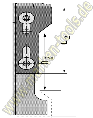 Wechselplatte Fasemesser45° für Gr.1 T1 oben VE=2 Stück