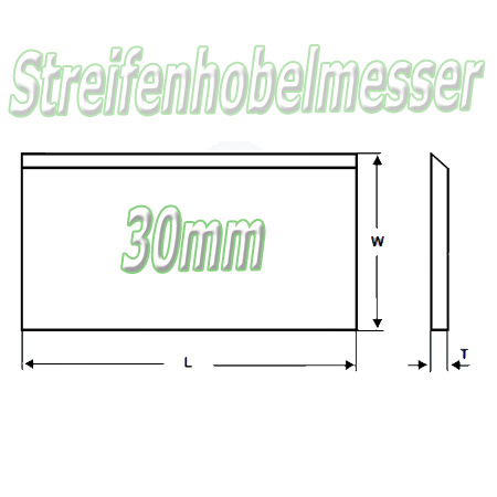 Hobelmesser 410x30x3mm Streifenhobelmesser HPS (2Stck.)