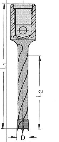 Ø 5mm x47x80mm Dübelbohrer Dübellochbohrer HM S=M10 Innengew.  L.