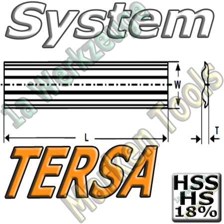 System Tersa Hobelmesser 530mm x10x2.3mm HSS18 HS18 2 Stück