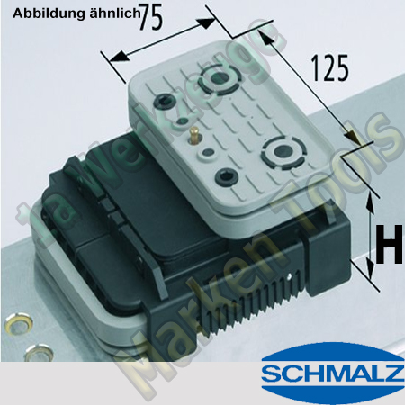 CNC Schmalz Vakuum-Sauger VCBL-K2 125x75x50 Q TV 140x115mm