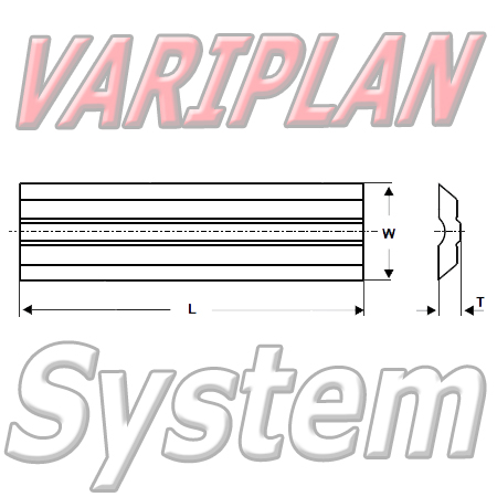 640x16x3.7mm Variplan System Hobelmesser HSS HS Standard (2Stck.)