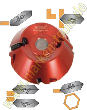 Guhdo 45° Prismen Fügefräser Falzfräser Fasefräser mit Wendeplatten Ø160x56x30mm Z2+Z2