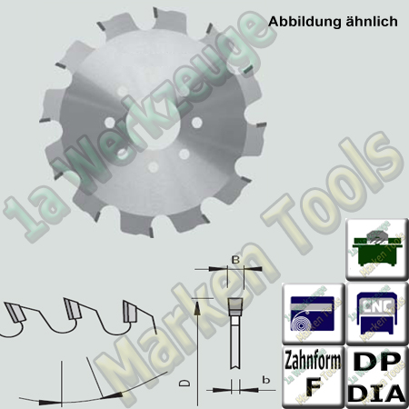 Dia DP Stehle Rückwand-Nuter Ø 160mm x8,0x7,0xØ 30 Z=8 F