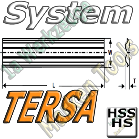 System Tersa Hobelmesser  500mm x10x2.3mm HSS HS Standard 2 Stück