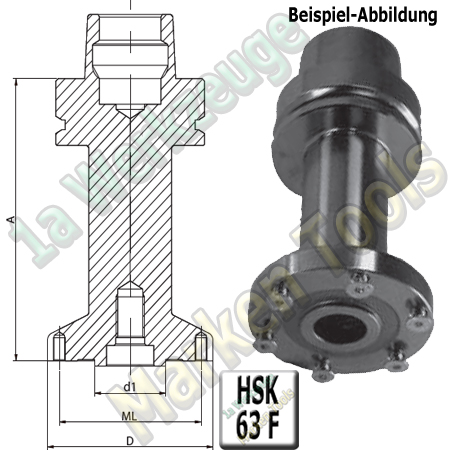 HSK 63F EASY FIX Sägeblattaufnahme Ø70mm A=150mm