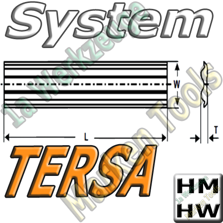 System Tersa Hobelmesser 300mm x10x2.3mm HM HW 2 Stück