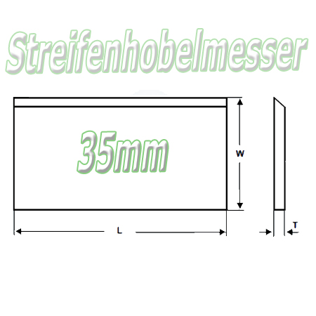 610x35x3mm Hobelmesser Streifenhobelmesser HPS (2Stck.)