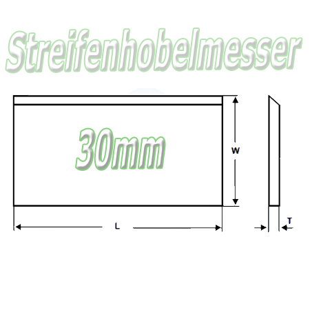 80x30x3mm Hobelmesser Streifenhobelmesser HSS18 HS18 (2Stck.)