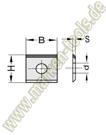Wendeplatte Wendeschneidplatte DIA DP 15x12x1.5mm 1seitig 1 Loch