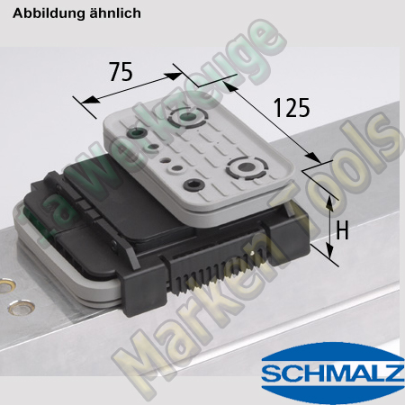 CNC Schmalz Vakuum-Sauger VCBL-K2 125x75x50 Q 140x115mm
