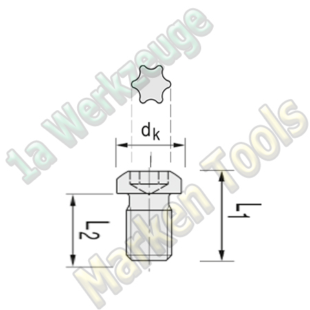 T15 Torx-Schraube M4 x4,8mm dk=5,7mm L1=6,6mm 10 Stück
