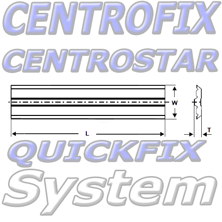 Centrofix Centrostar Quickfix Hobelmesser 640mm x12x2.7mm HSS18 HS18 2 Stck.