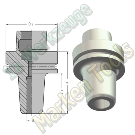 HSK 63F CNC Schrumpffutter Ø 30mm A=75