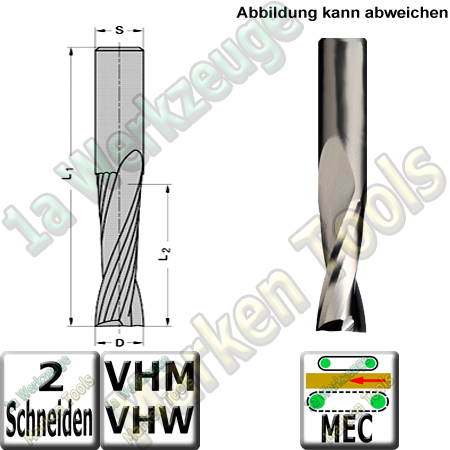 Ø 6mm x17x60mm Z2 CNC Schlichtfräser Spiralnutfräser VHW VHM S=6 RL