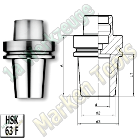 HSK 63F CNC Schrumpffutter Ø 18mm d2=27 A=75