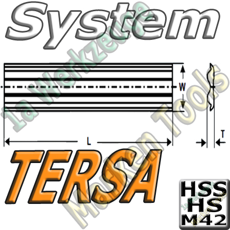Tersa System Hobelmesser 270mm x10x2.3mm HSS M42 2 Stück