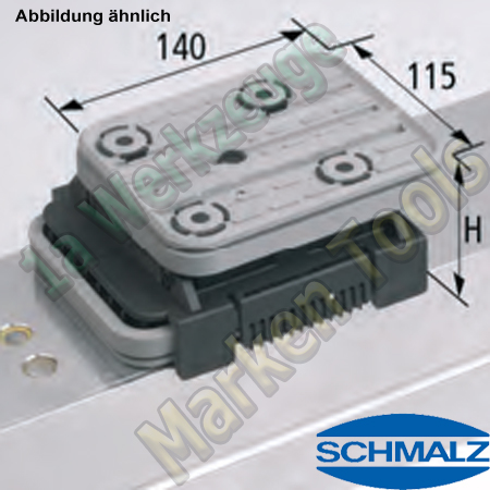 CNC Schmalz Vakuum-Sauger VCBL-K2 140x115x50 TV 140x115mm