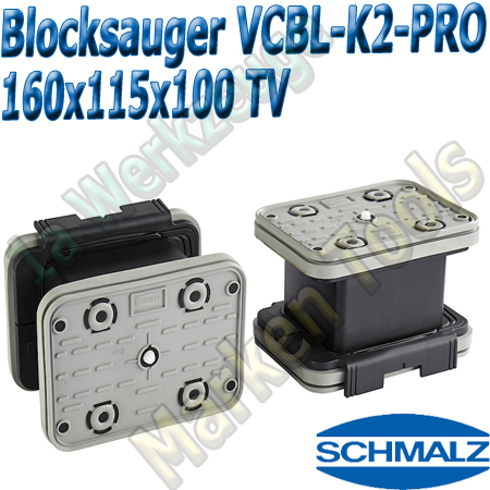Schmalz CNC Vakuumsauger VCBL-K2-PRO 160x115x100-TV mit Tastventil 160x115mm