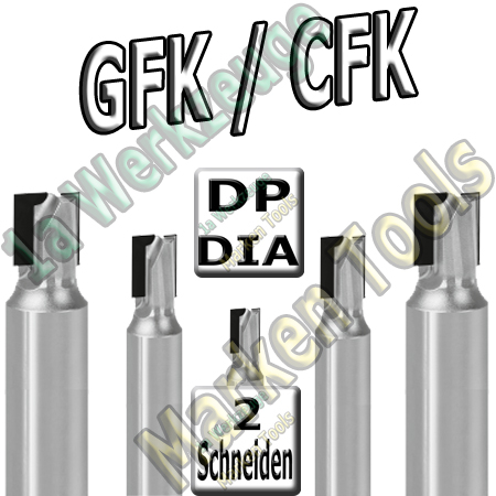 Dia-DP-PKD-Fräser GFK CFK Faserverstärkt fräsen