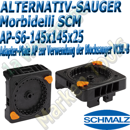 Schmalz Adapter-Plate AP zur Verwendung der Blocksauger VCBL-S6 - VCBL-B
