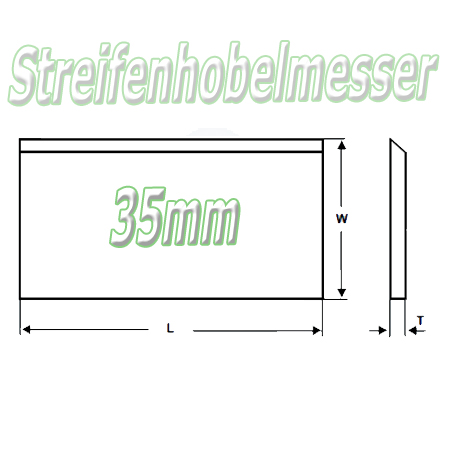810x35x3mm Hobelmesser Streifenhobelmesser HSS18 HS18 (2Stck.)