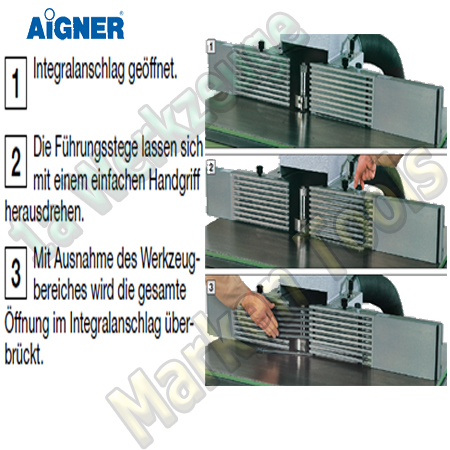 Aigner Integralanschlag für Tischfräse 500mm 650mm x 150mm