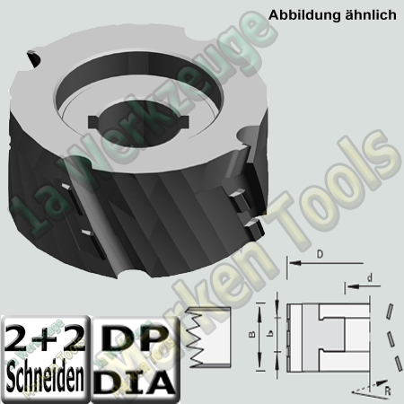 Dia-Fügefräser Ø70x64mm Ø30 DKN Z2+2 b=41mm Holzher Arcus 1801 links