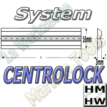 Centrolock Hobelmesser 30x16x3.0mm HM HW  (2Stck.)